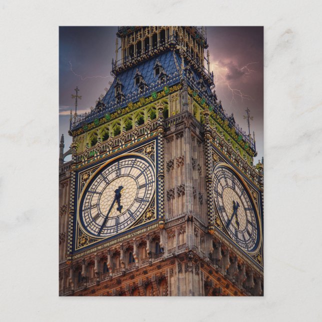 Postal Stormlight Over Big Ben – London (Anverso)