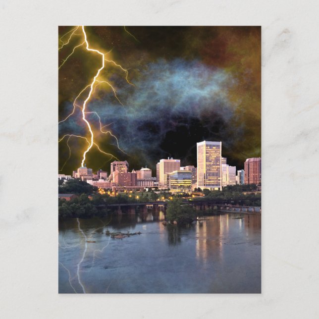 Postal Stormy Richmond Skyline (Anverso)