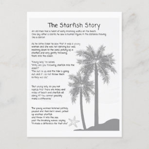 Postal Story, Starfish Thrower, poema de Starfish