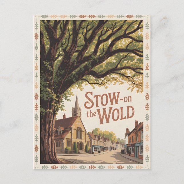 Postal Stow on the Wold vintage (Anverso)