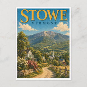 Postal Stowe Vermont Monte Mansfield GeoSaga