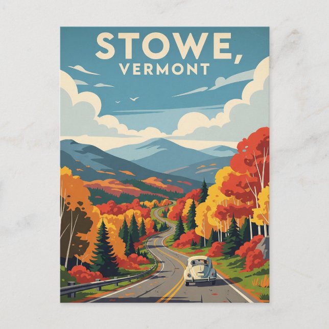 Postal Stowe Vermont Travel (Anverso)