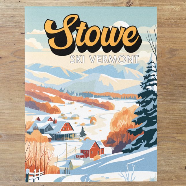 Postal Stowe Vermont Winter Vintage (Subido por el creador)