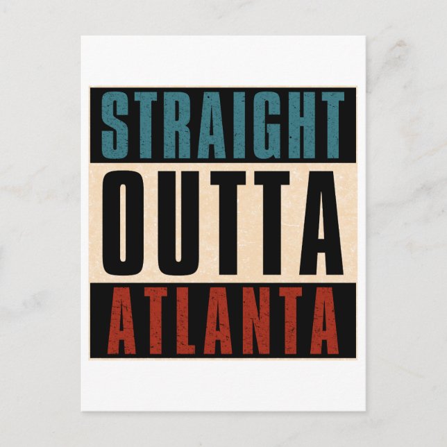 Postal Straight Outta Atlanta Georgia GA (Anverso)