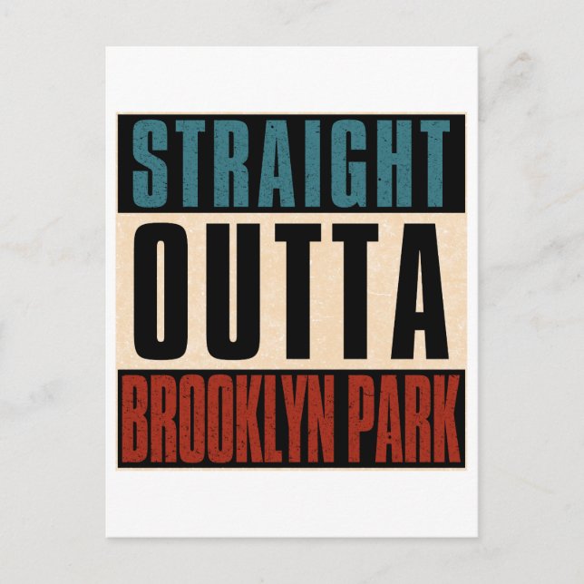 Postal Straight Outta Brooklyn Park Minnesota MN (Anverso)