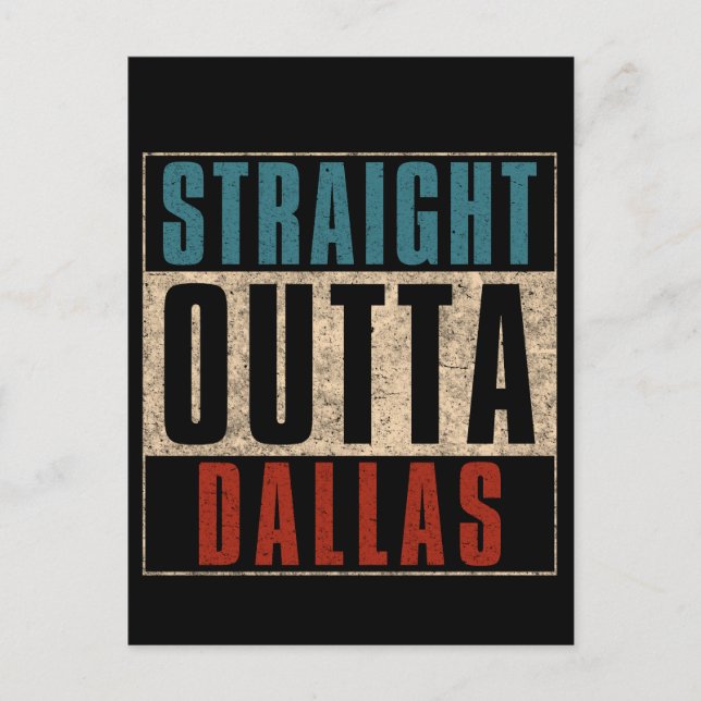 Postal Straight Outta Dallas Texas TX (Anverso)