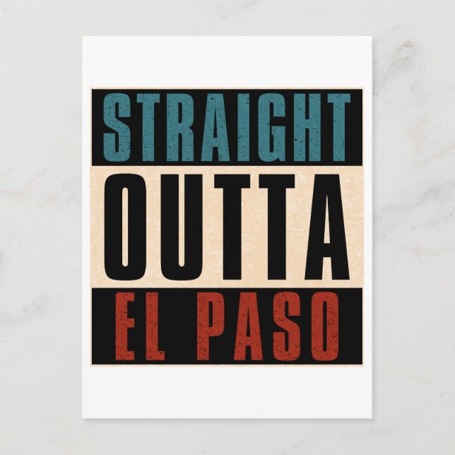 Postal Straight Outta El Paso Texas TX (Anverso)