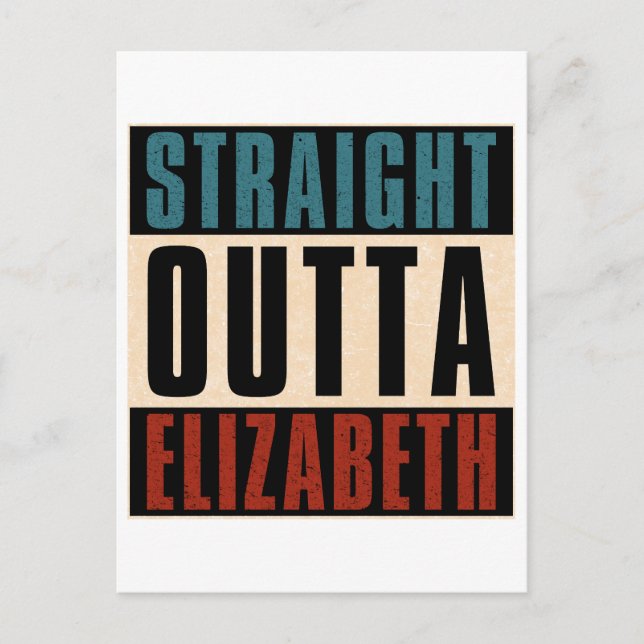 Postal Straight Outta Elizabeth New Jersey NJ (Anverso)