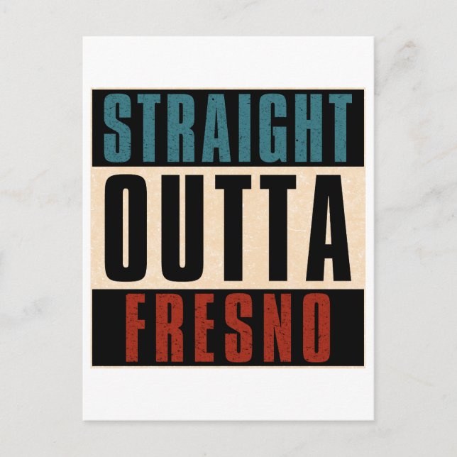 Postal Straight Outta Fresno California (Anverso)