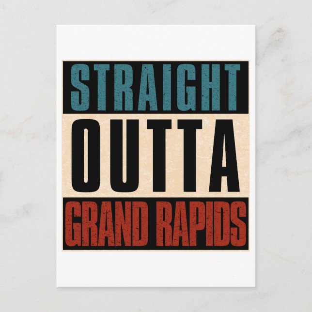 Postal Straight Outta Grand Rapids Michigan MI (Anverso)