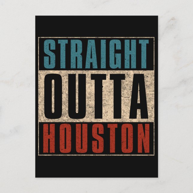 Postal Straight Outta Houston Texas TX (Anverso)