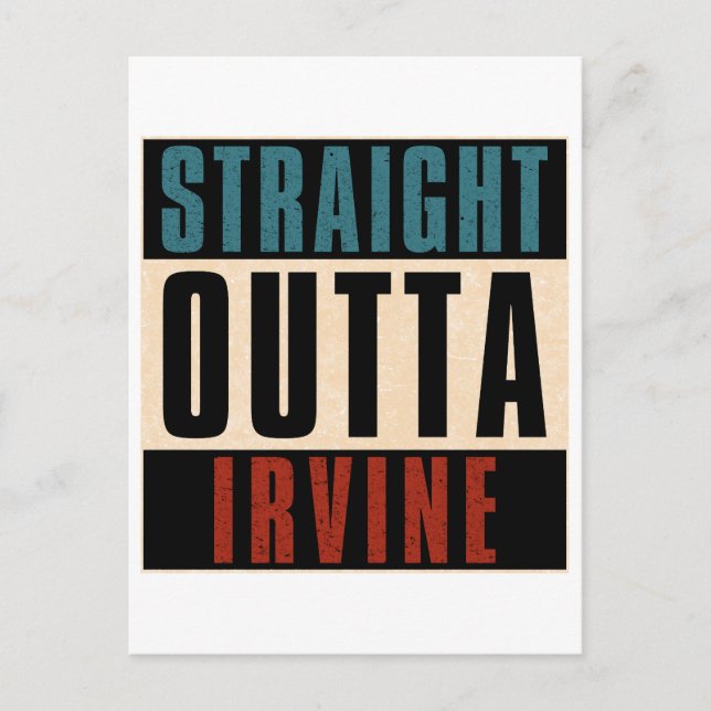 Postal Straight Outta Irvine California CA (Anverso)