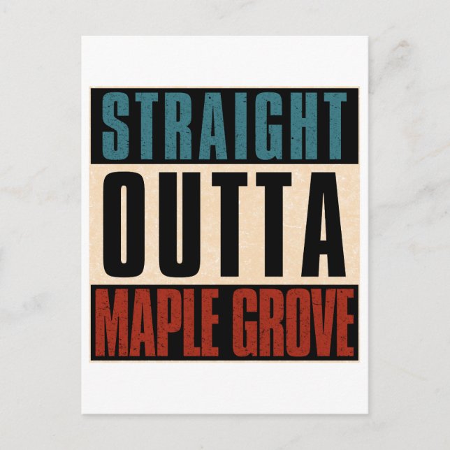 Postal Straight Outta Maple Grove Minnesota MN (Anverso)