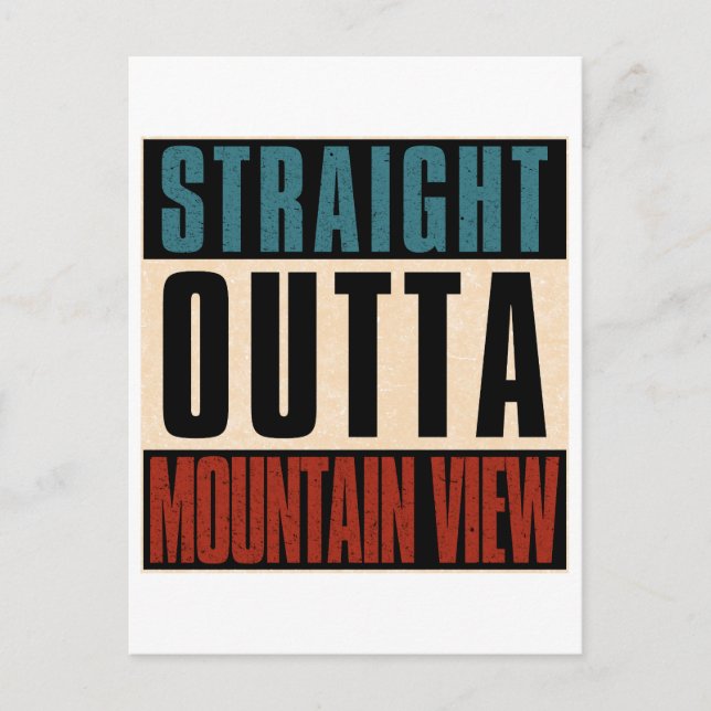 Postal Straight Outta Mountain View California CA (Anverso)