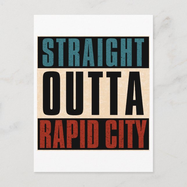 Postal Straight Outta Rapid City South Dakota SD (Anverso)