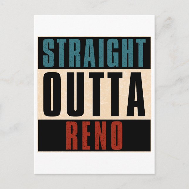 Postal Straight Outta Reno Nevada (Anverso)