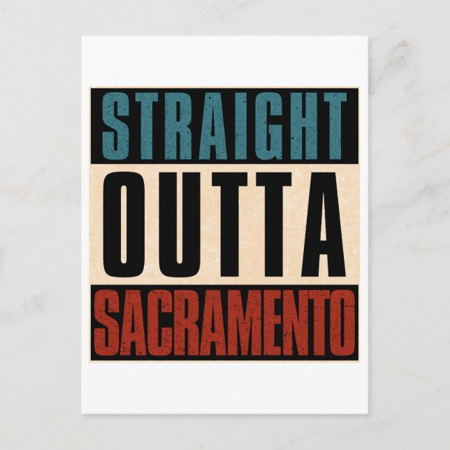 Postal Straight Outta Sacramento California CA (Anverso)