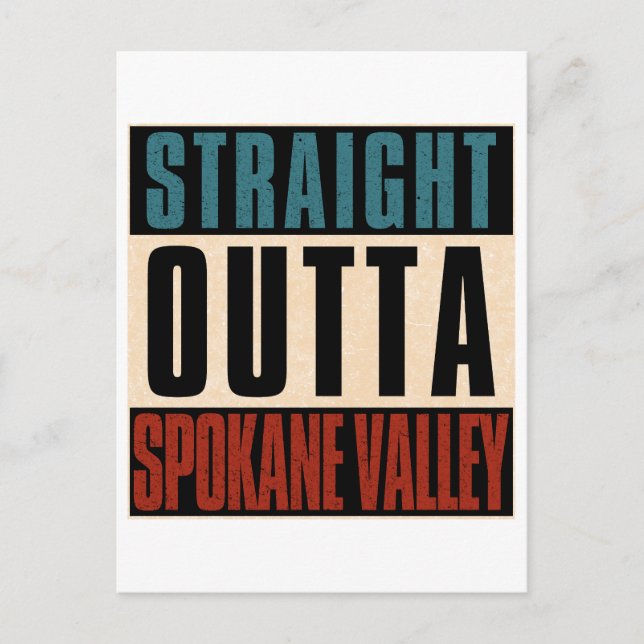 Postal Straight Outta Spokane Valley Washington WA (Anverso)