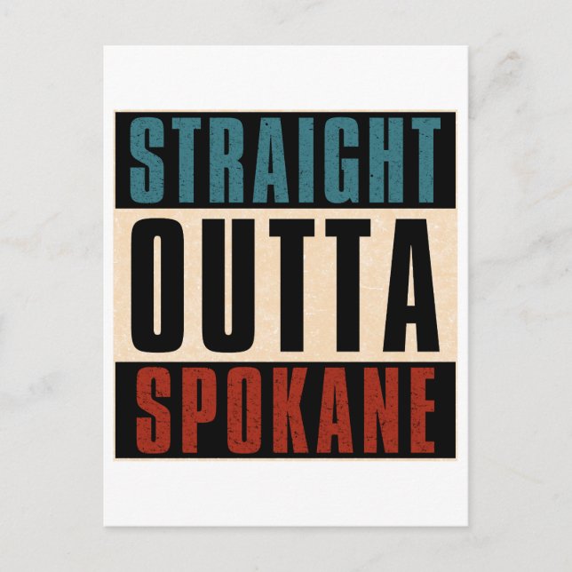 Postal Straight Outta Spokane Washington WA (Anverso)