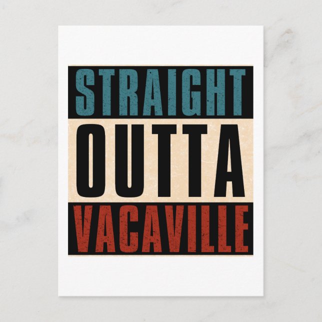 Postal Straight Outta Vacaville California CA (Anverso)