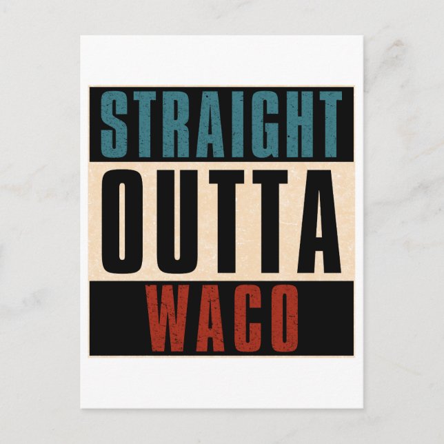 Postal Straight Outta Waco Texas TX (Anverso)