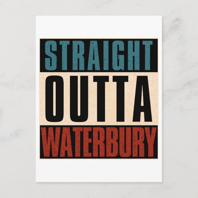 Postal Straight Outta Waterbury Connecticut CT (Anverso)