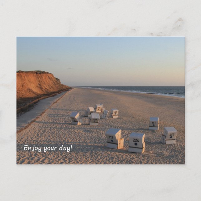 Postal Strand - Beach, Strandkorb, Sylt (Anverso)