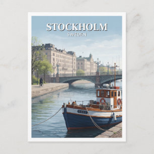 Postal Strandvägen y Djurgårdsbron Estocolmo Suecia