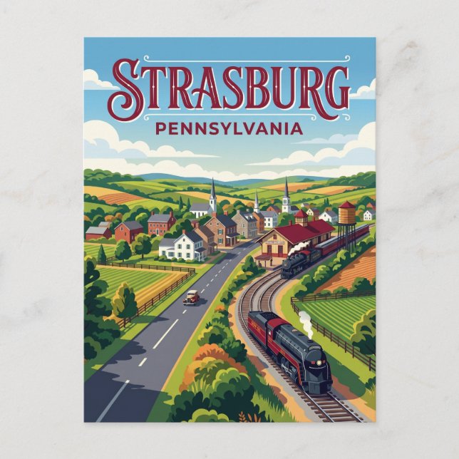 Postal Strasburg EE. UU. (Anverso)