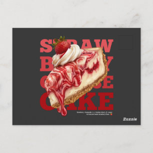 Postal Strawberry Cheesecake Aesthetic Food (dark)
