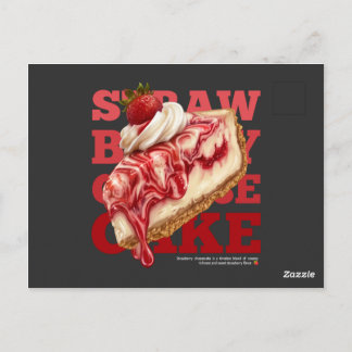 Postal Strawberry Cheesecake Aesthetic Food (dark)
