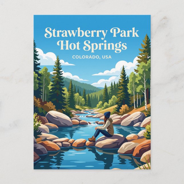 Postal Strawberry Park Hot Springs EE. UU. (Anverso)