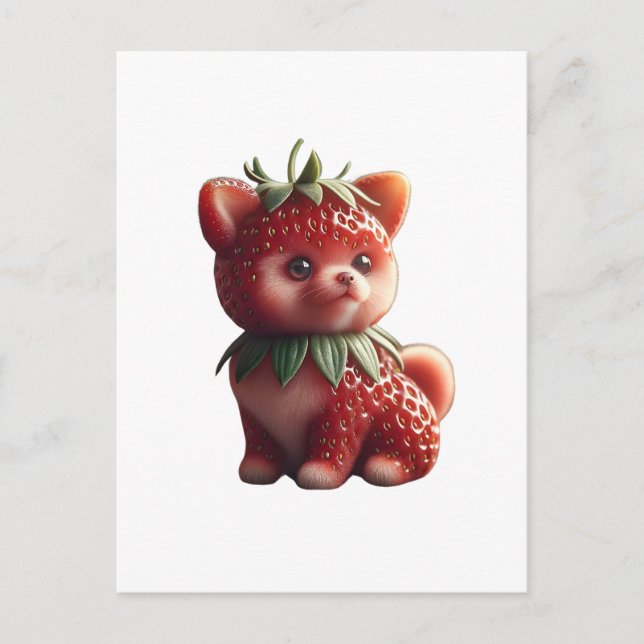 Postal Strawberry Pomeranian (Anverso)