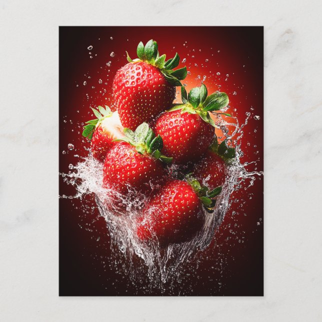 Postal Strawberry Splash (Anverso)
