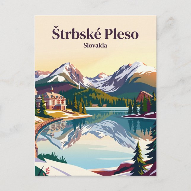 Postal Štrbské Pleso Eslovaquia (Anverso)