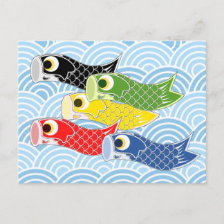 Postal Streamers de carpa Kodomo-no-hi
