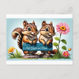Postal Streifenhörnchen schicken Grüße