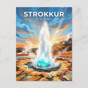 Postal Strokkur Islandia
