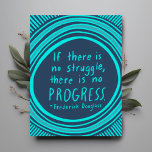 Postal STRUGGLE PROGRESS Douglass Quote<br><div class="desc">Customize this card with your own text on the back! Check my shop for more!</div>