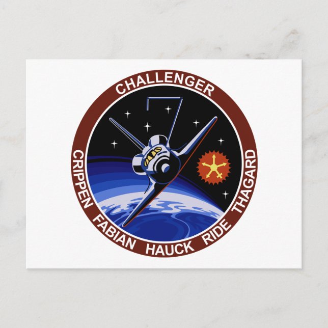 Postal STS-7: Challenger OV-99 y Sally Ride (Anverso)