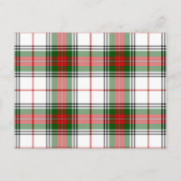 Stuart / Stewart tartan blanco rojo platillo verde