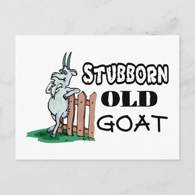 Postal Stubborn Old Goat (Anverso)