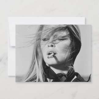 Postal Stunning Brigitte Bardot B&W Portrait Postcard