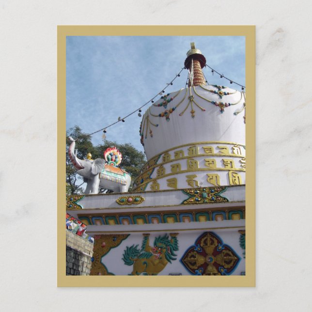 Postal Stupa budista Dalai Lama Temple Dharamsala India (Anverso)