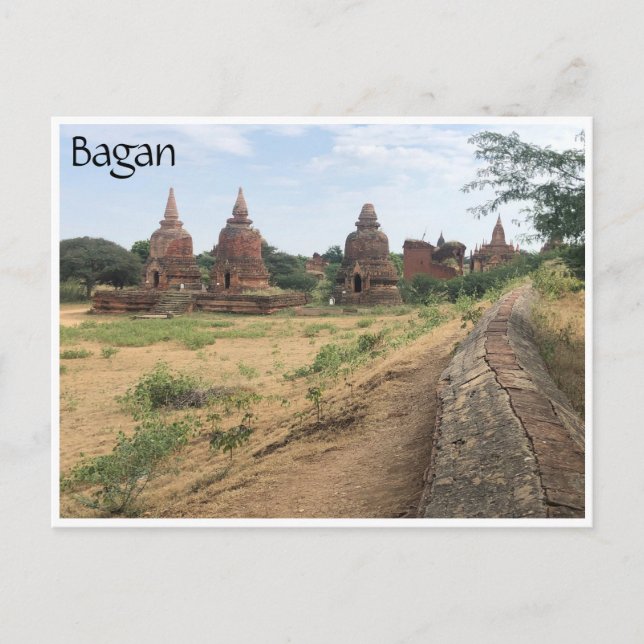 Postal stupas antiguas de bagan (Anverso)