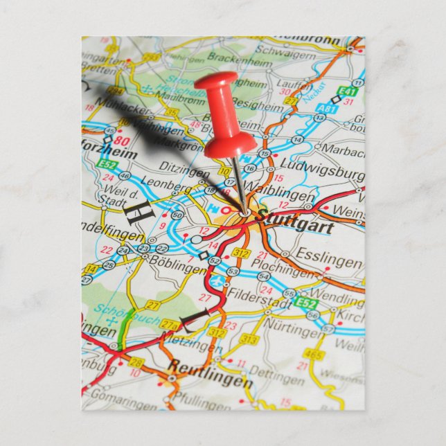 Postal Stuttgart, Alemania (Anverso)