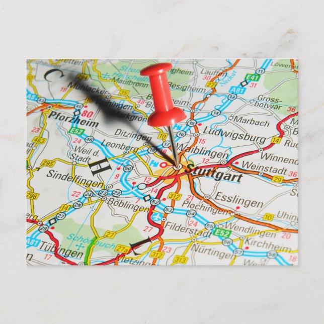 Postal Stuttgart, Alemania (Anverso)