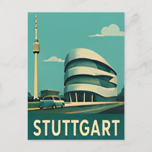 Postal 🚗 STUTTGART — Arquitectura Moderna & Automotriz