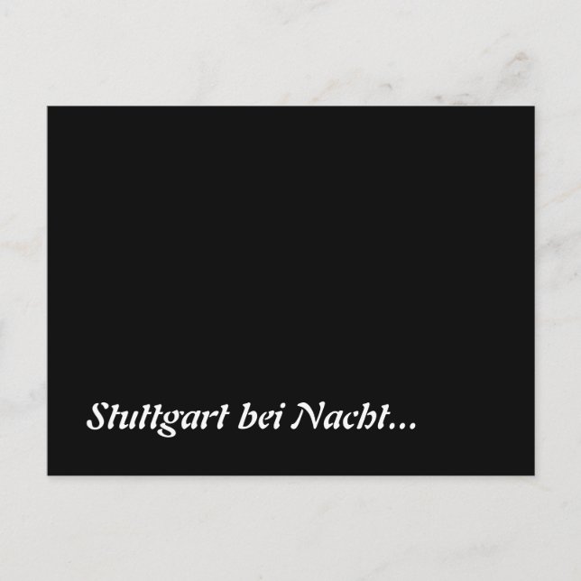 Postal Stuttgart bei Nacht (Anverso)