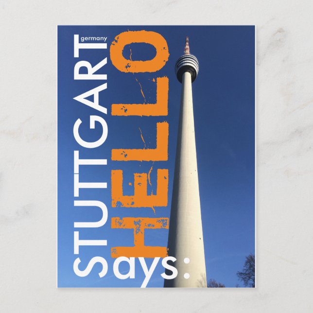 Postal Stuttgart dice Hola 2.0 (Anverso)